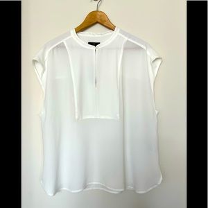 J. Crew sleeveless cream blouse